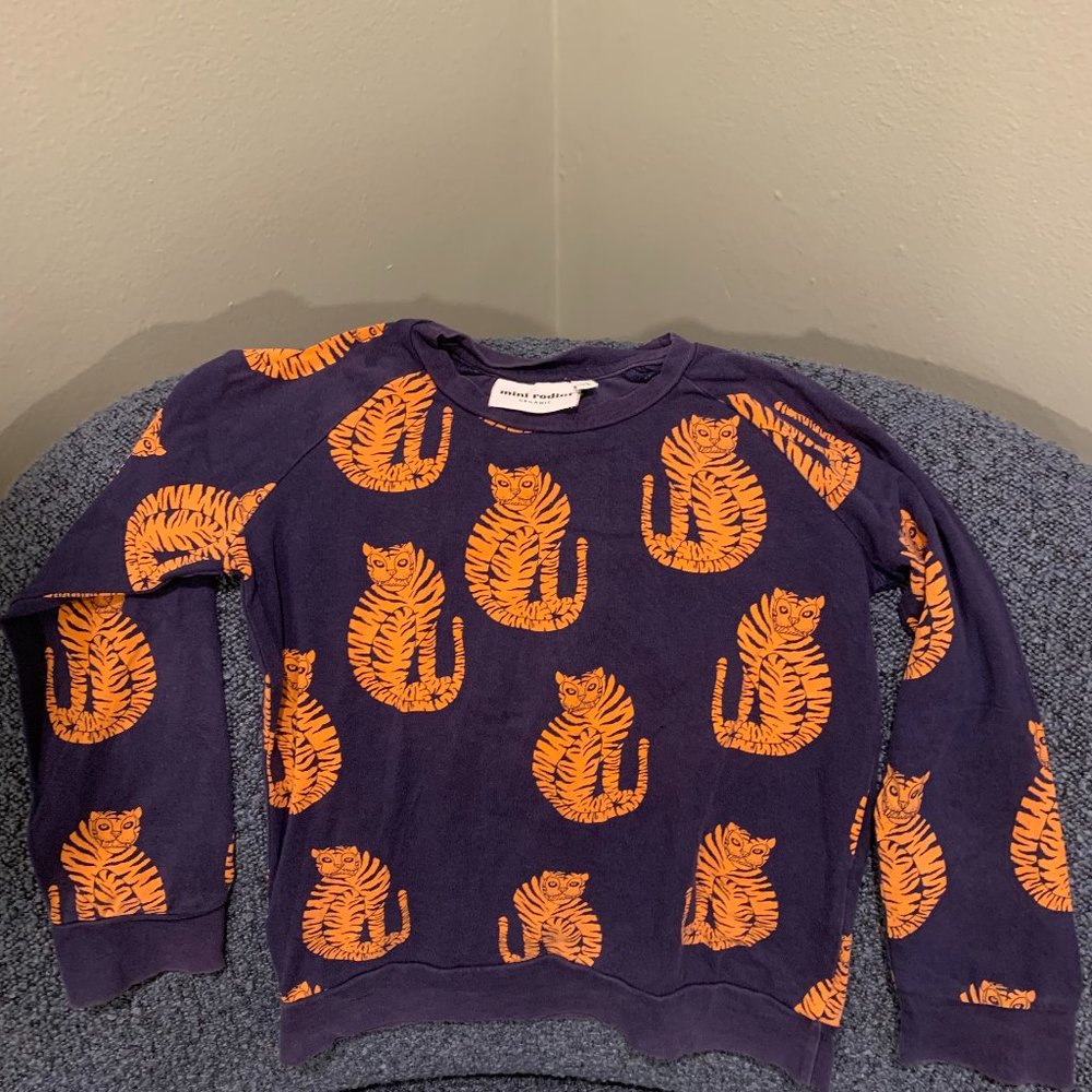 Mini Rodini tiger print long sleeve shirt -  104/110 (3-5 yrs)